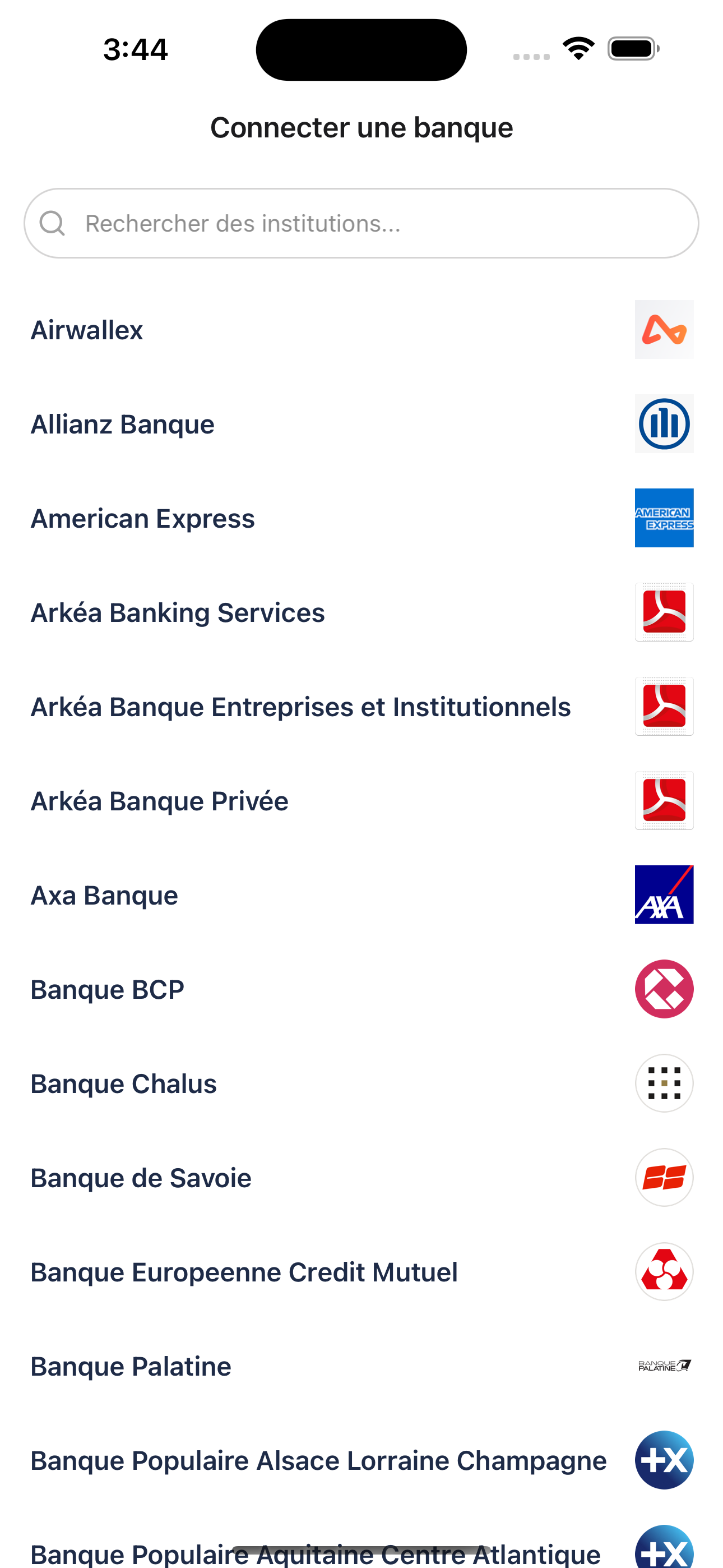 Connect bank accounts mockup